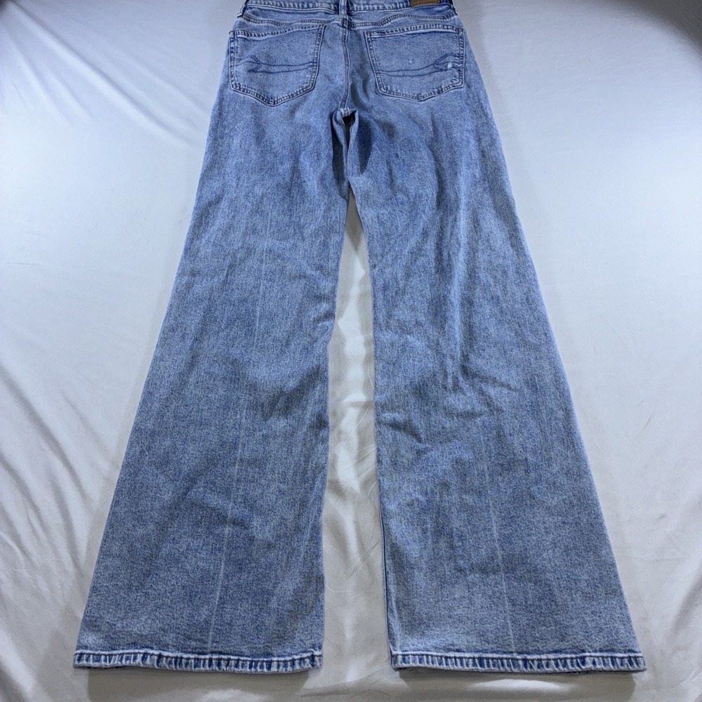 American Eagle Low Rise Baggy Flare Y2K Jeans Women's Size 2 Long - Picture 14 of 14